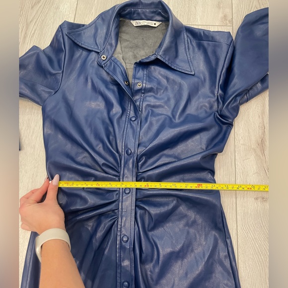 Zara Faux Leather Midi Dress - Picture 16 of 16